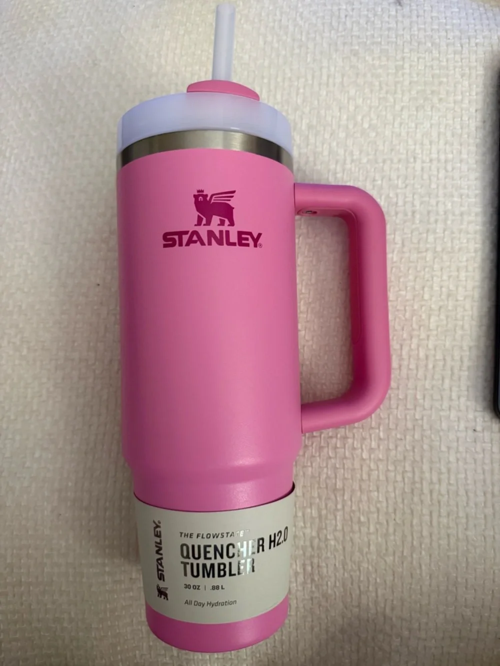 Stanley Pink Quencher H2.0 Tumbler with Handle - Picture 1 of 3
